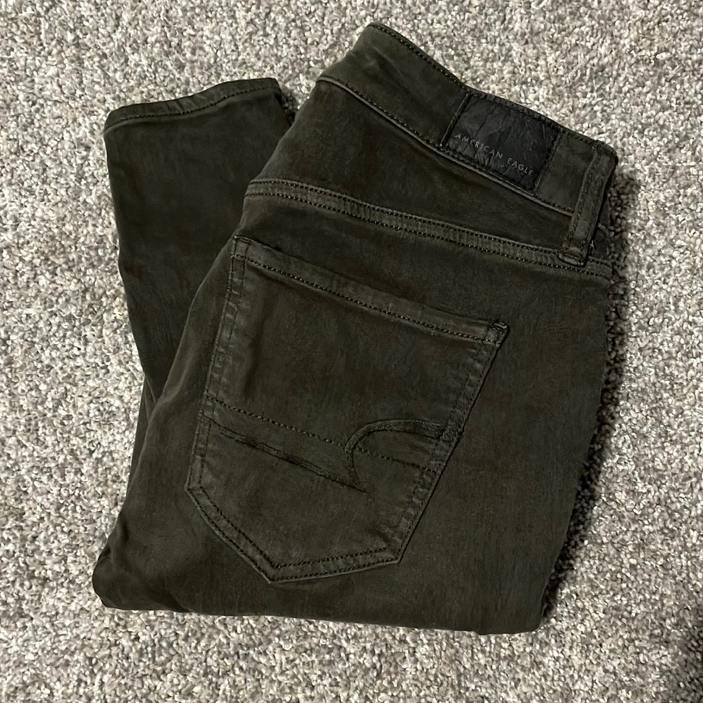 Army green American Eagle pants